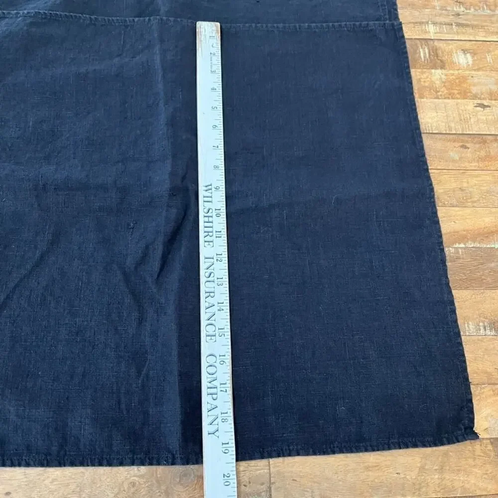 Black Linen Napkins Set of 4 19